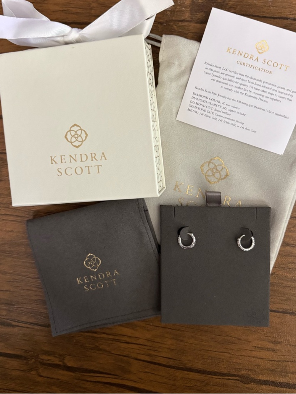 Kendra Scott Fine Jewelry Jett 14k White Gold Earrings - Picture 9 of 9